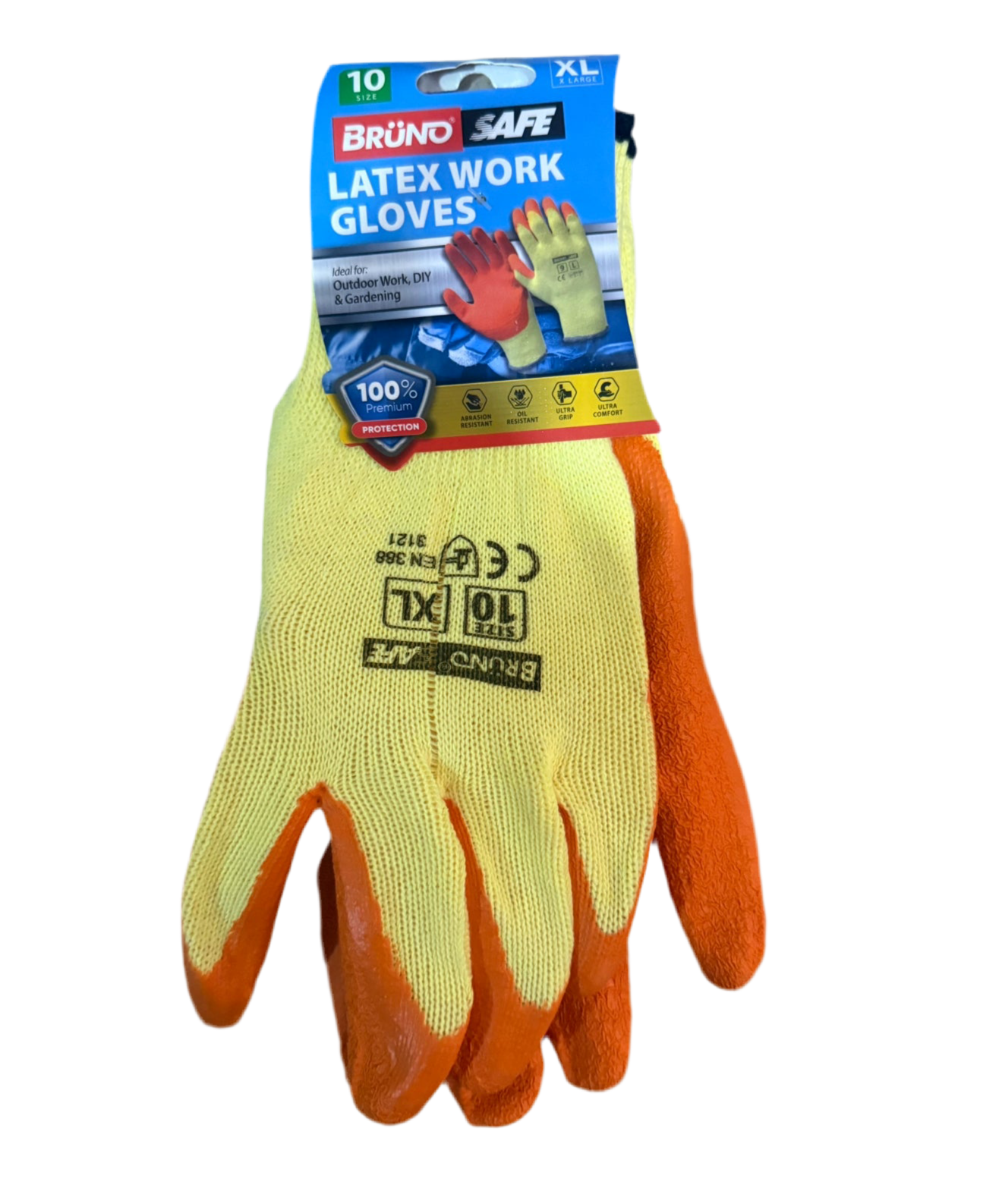 BRÜNO LATEX WORK GLOVES XL S:10