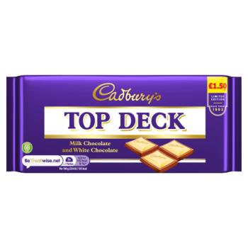 Cadbury's Top Deck Milk Chocolate and White Chocolate 95g