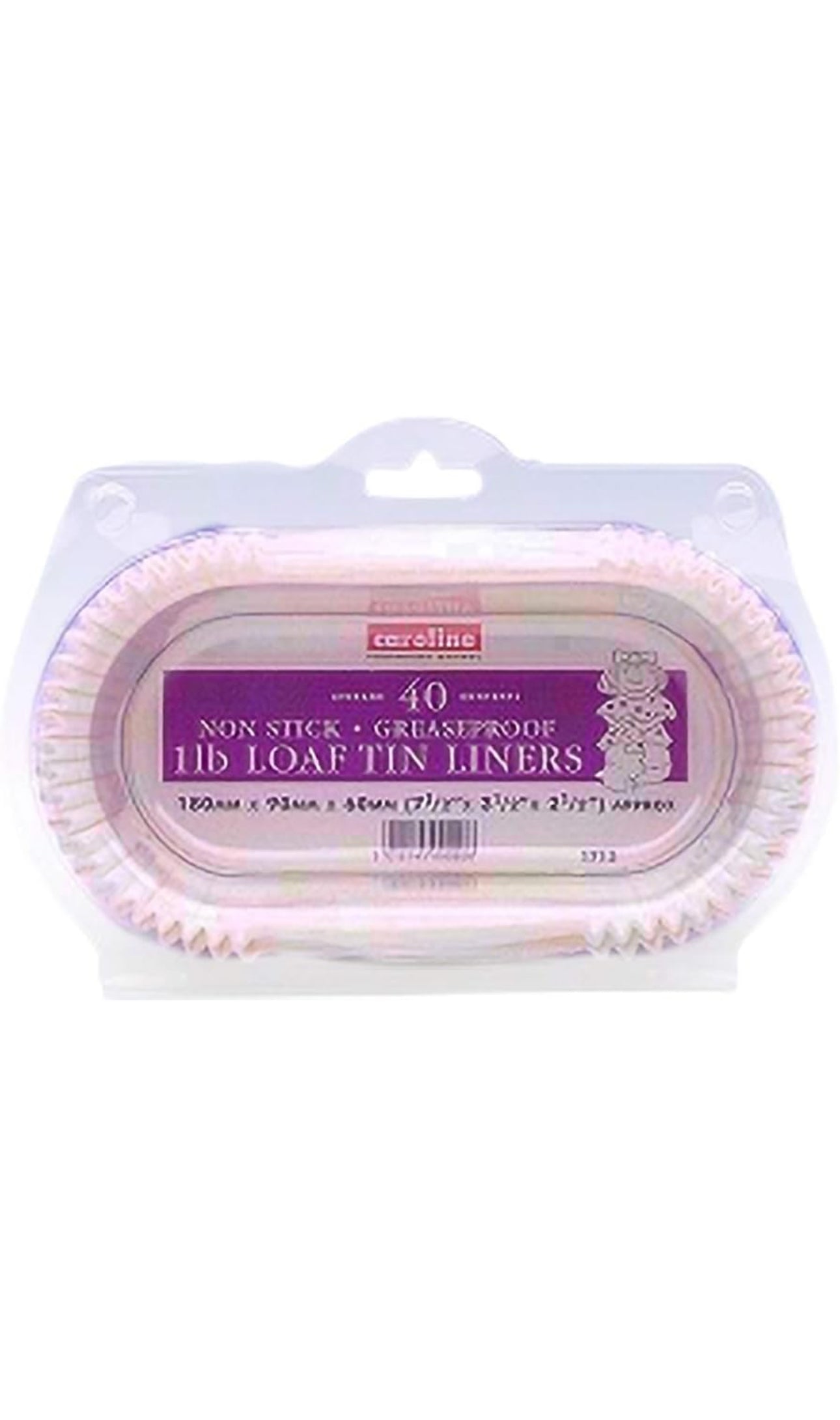 Caroline 40 Loaf Tin Liners 1lb