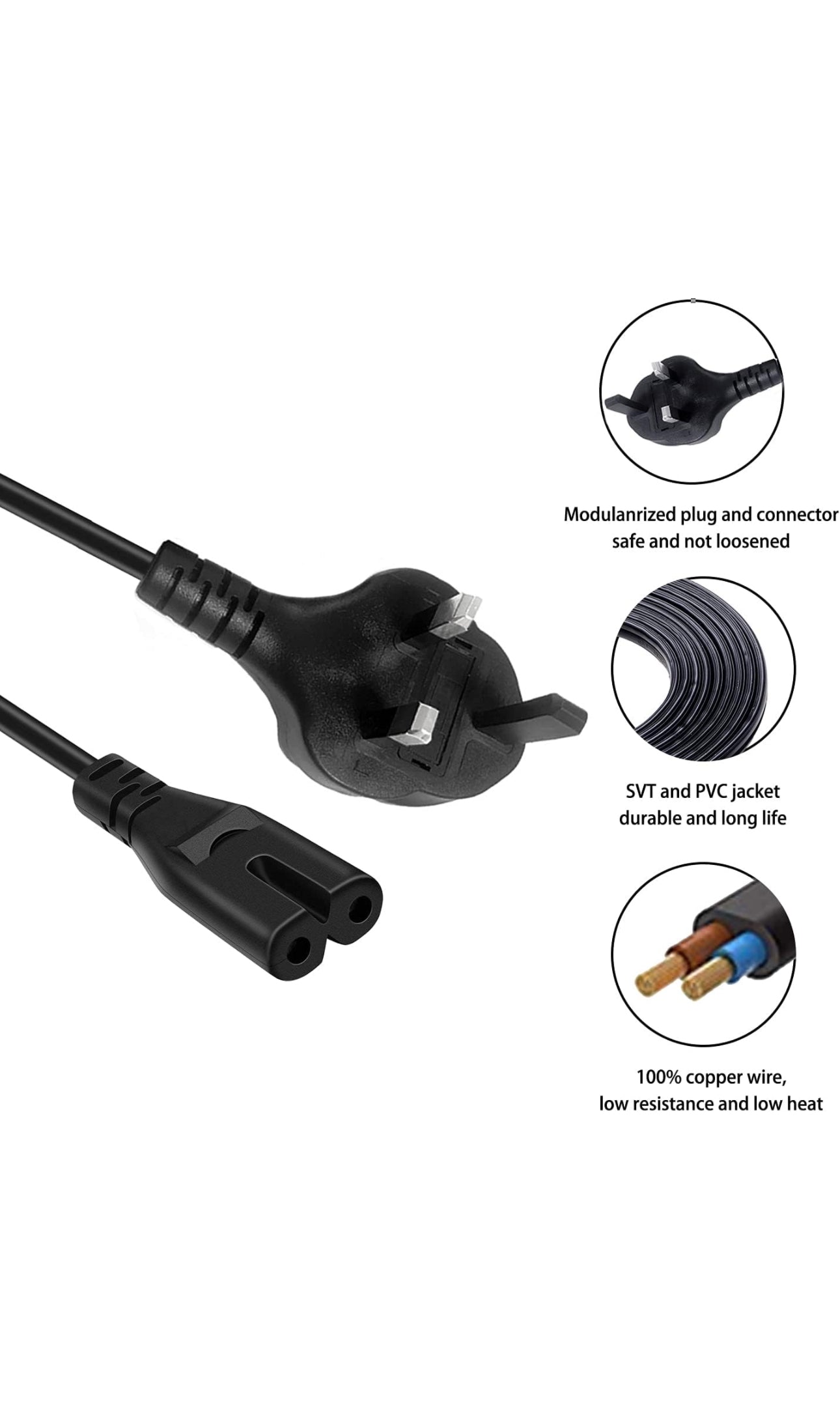 Câble d'alimentation secteur pour PC