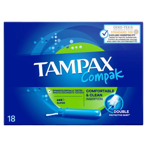 Tampax Compak Super (vert) - 18 unités