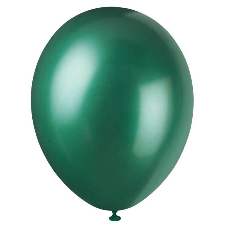 12" PREMIUM PEARLIZED BALLOONS 8 PACK EVERGREEN