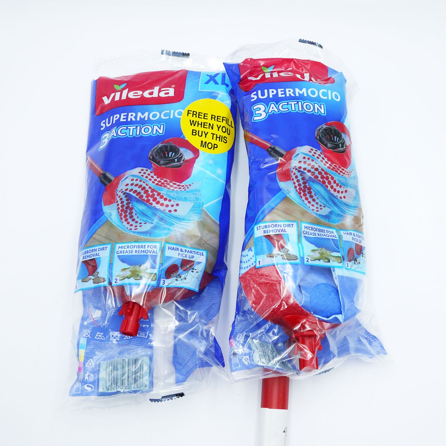 Vileda SuperMocio 3Action XL Manche télescopique avec recharge supplémentaire gratuite
