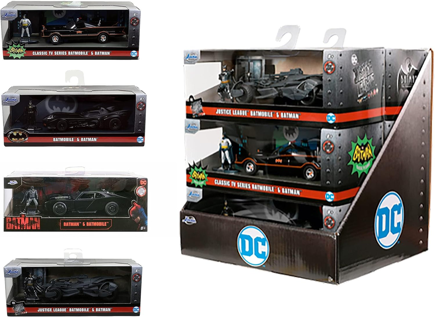 Jouets Batman Batmobile Échelle 1:32 Moulé sous pression Noir Voiture Miniature Batman Assortiment 1 x sera fourni