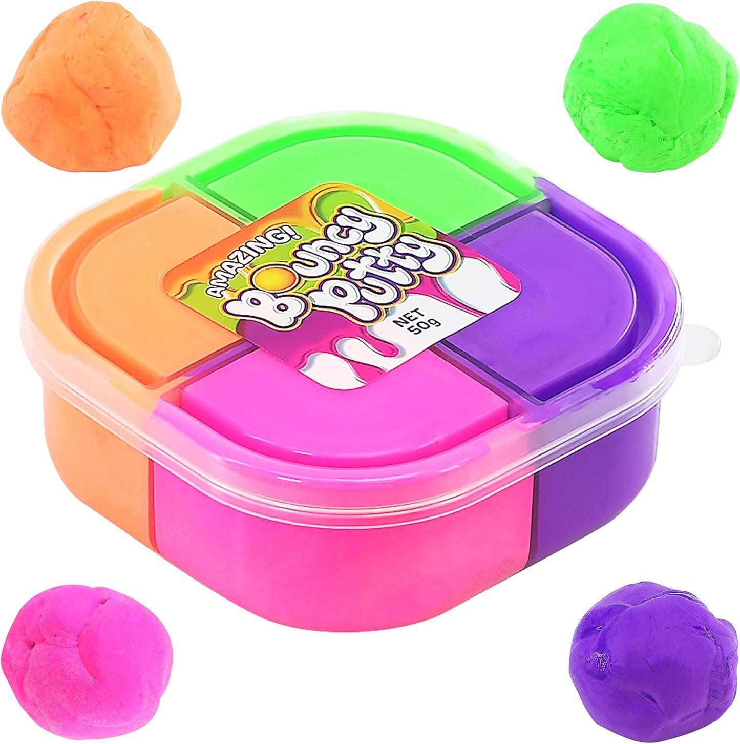 Jouets en pâte à modeler rebondissante, remplissage de sac de fête pour enfants, cadeau anti-stress coloré, ensemble de jeu