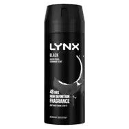 Déodorant aérosol corporel 48h Lynx Black 150ml