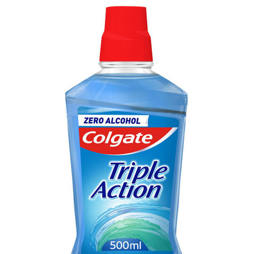 Colgate Mouth Rinse Triple Action Zero Alcohol 500ml