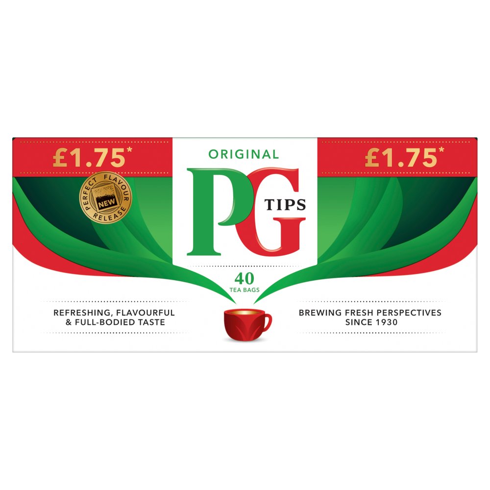 PG Tips 40 sachets de thé Original 116g