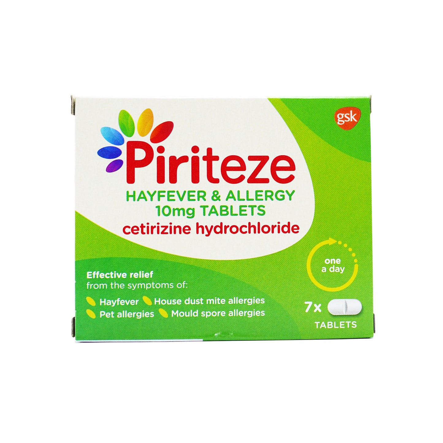 Piriteze Allergy & Hayfever Cetirizine Tablets 7s