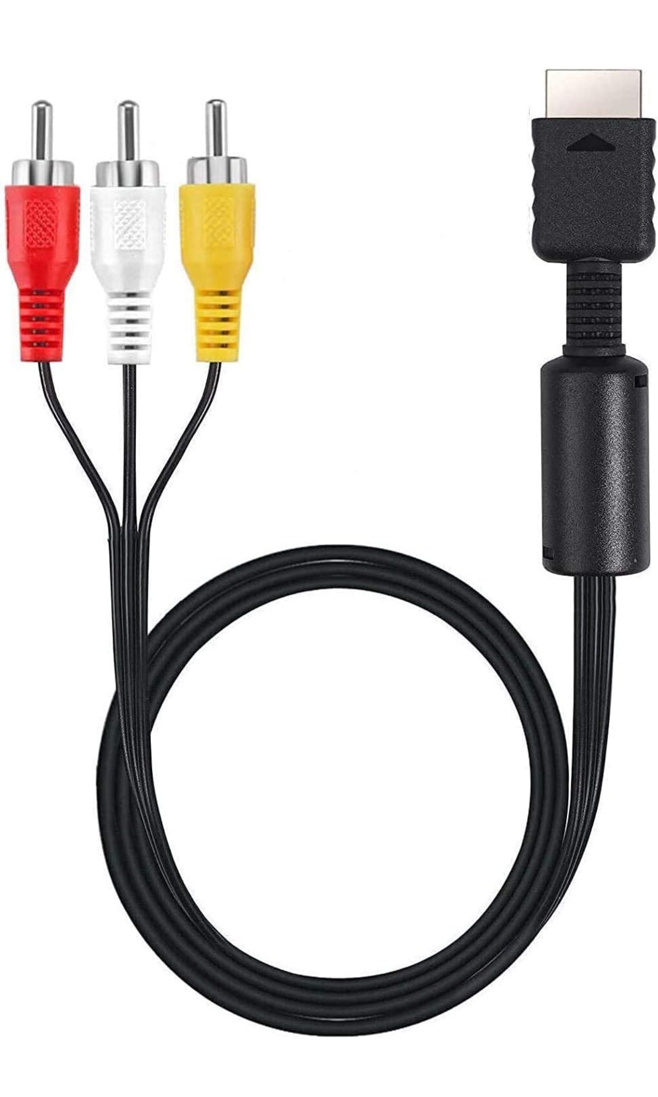 Câble AV pour PS1 PS2 PS3 1,8 m Câble AV vers RCA Cordon TV vidéo audio composite compatible avec PS 1/2/3