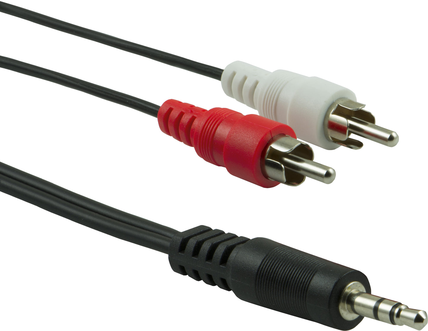 FICHE 3,5 mm VERS 2 FICHES PHONO 2 m AUDIO/VIDÉO
