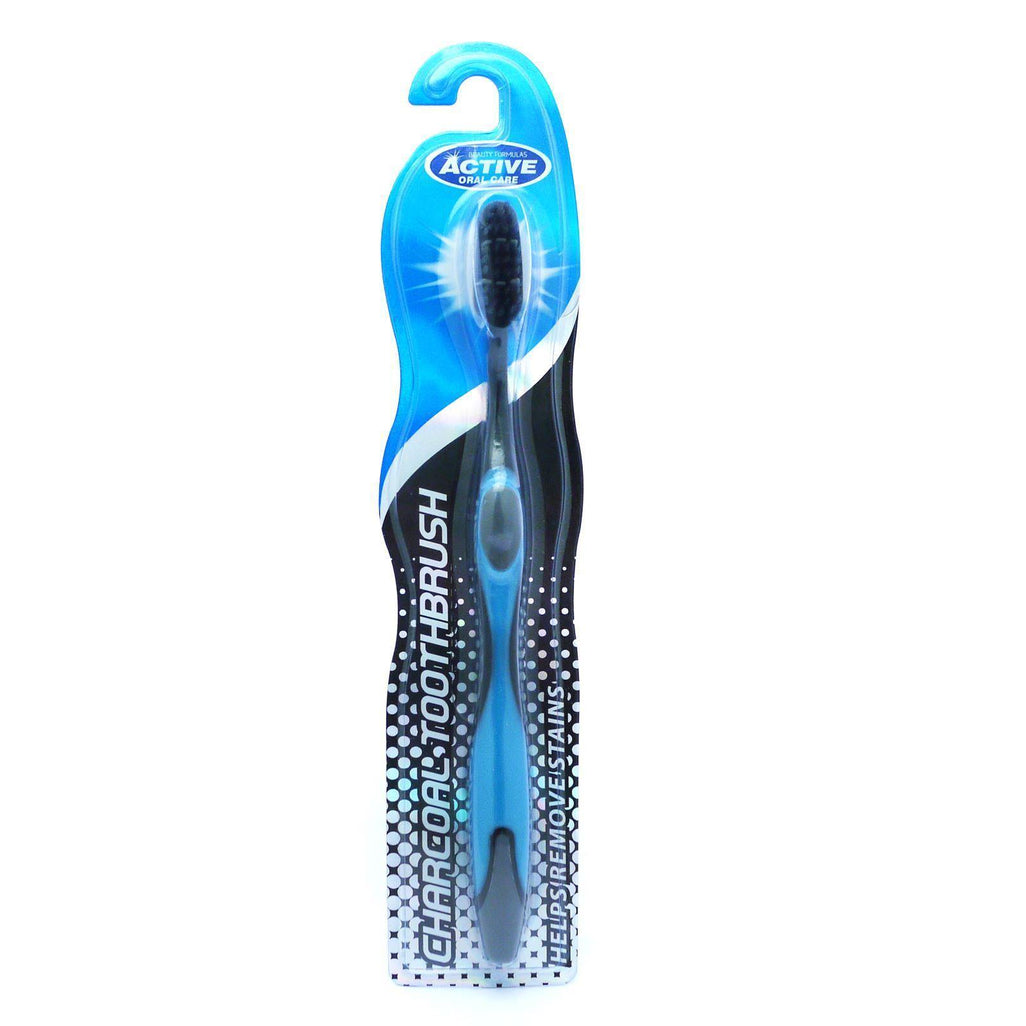 Beauty Formula Brosse à Dents au Charbon Actif Soin Buccal Taille Moyenne