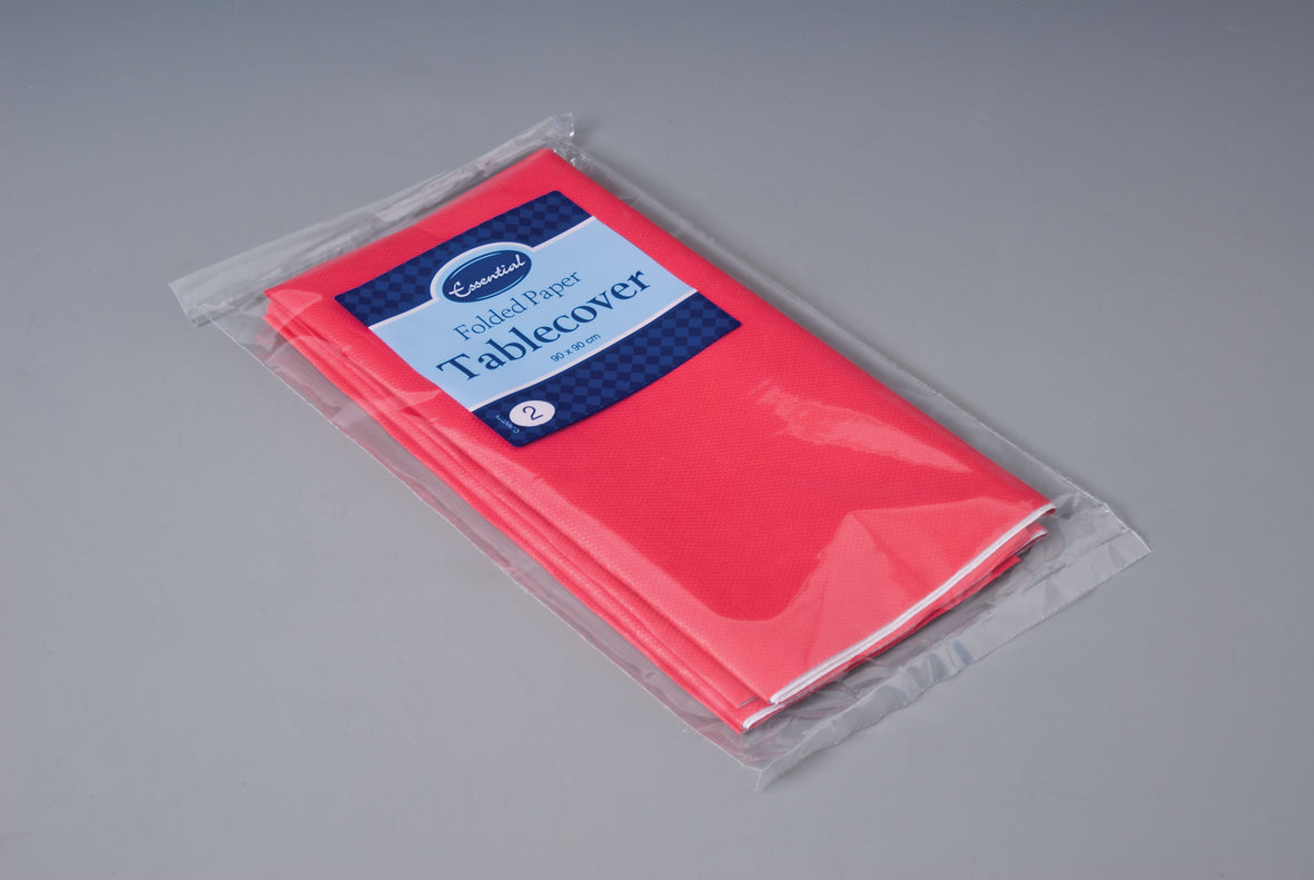 NAPPES ROUGES PLIÉES EN PAQUETS DE 2 ESSENTIELS