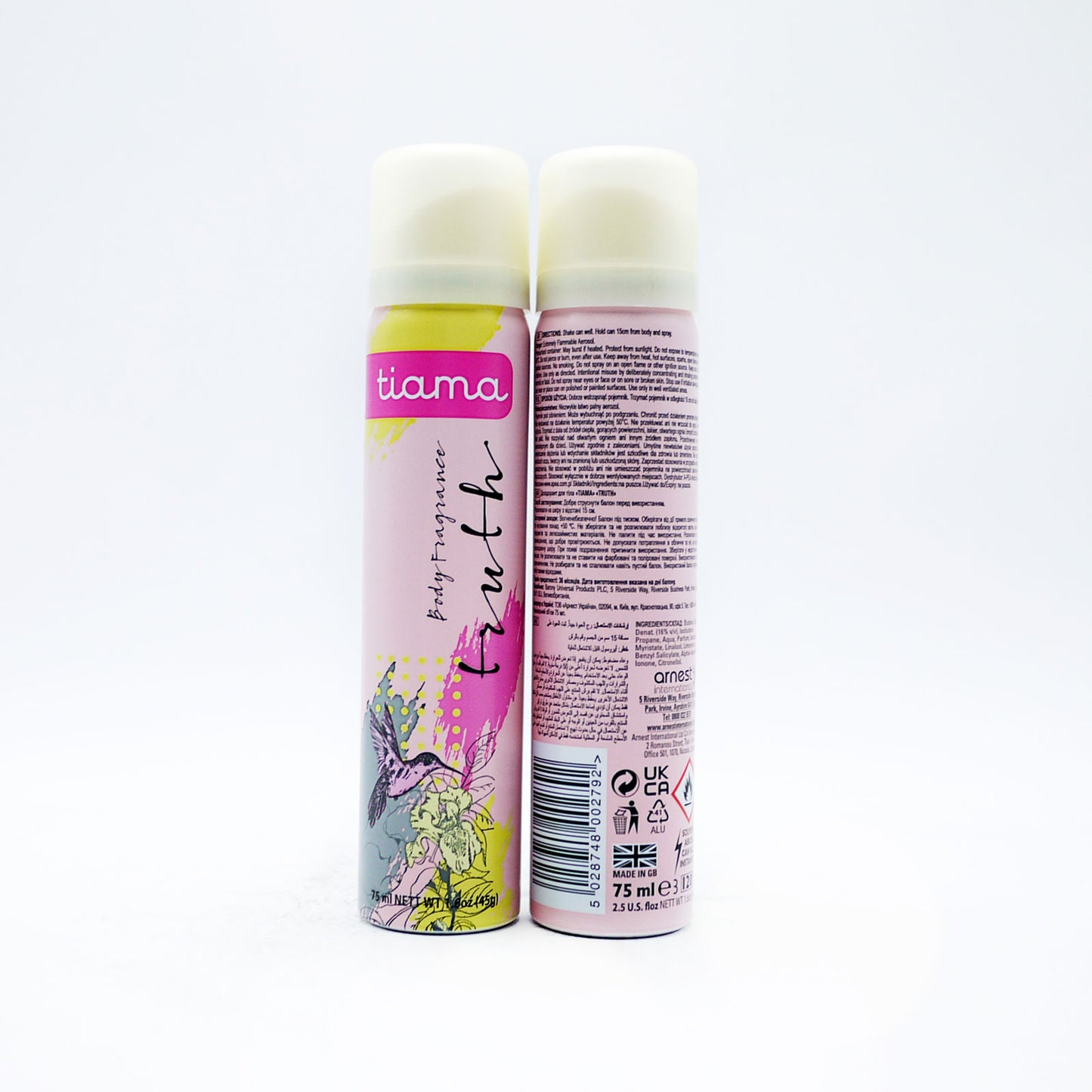 TIAMA VAPORISATEUR CORPOREL TRUTH FEMME 75ml