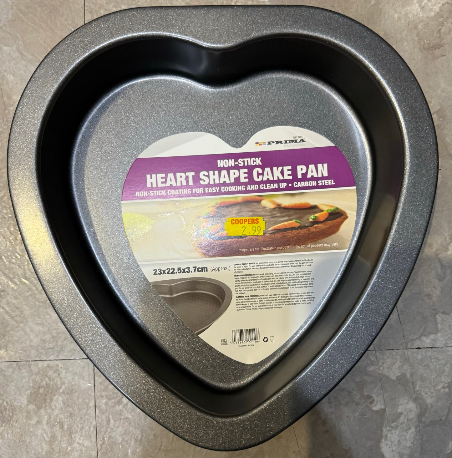 PRIMA HEART SHAPED BAKE PAN SML