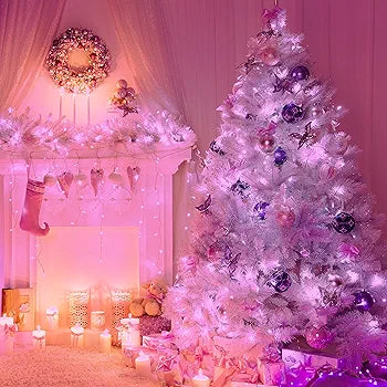 The Christmas Workshop Guirlande Lumineuse de Noël 200 LED Roses Clignotantes / Fées Lumineuses Intérieur ou Extérieur / 13,9 Mètres / 8 Modes d'Éclairage / Idéal pour Noël, Mariages & Jardins