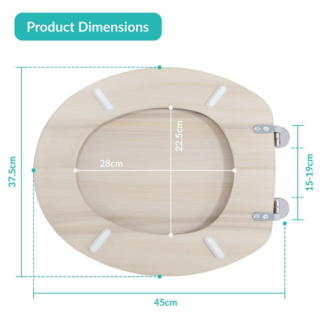 Abattant de toilettes effet frêne