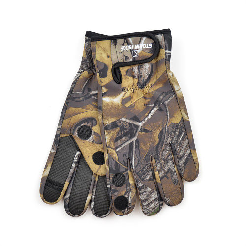 Adult Green Camo Gloves M-L