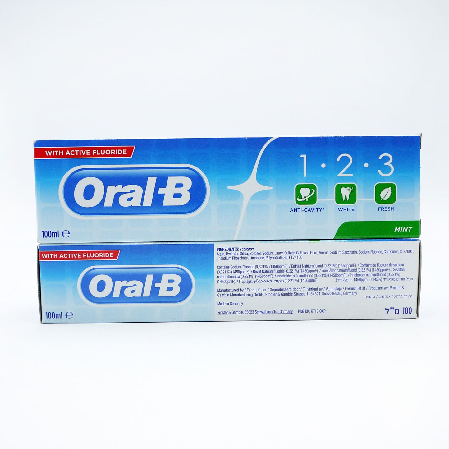 DENTIFRICE ORAL B FRAÎCHEUR PROTÉCTION MENTHE GLACIALE 100ml