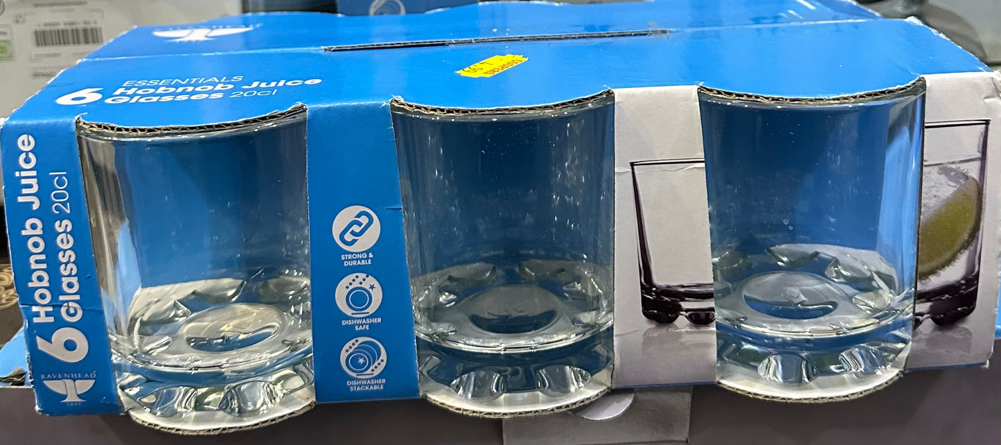 ESSENTIALS HOBNOB JUICE GLASSES 20cl