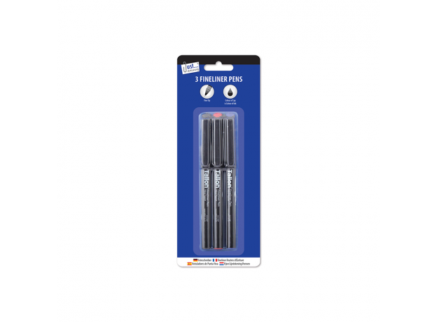 Just Stationery 3 stylos feutres fins