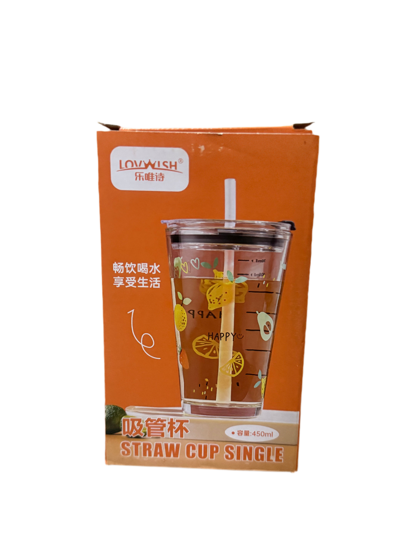 GLASS STRAW CUP