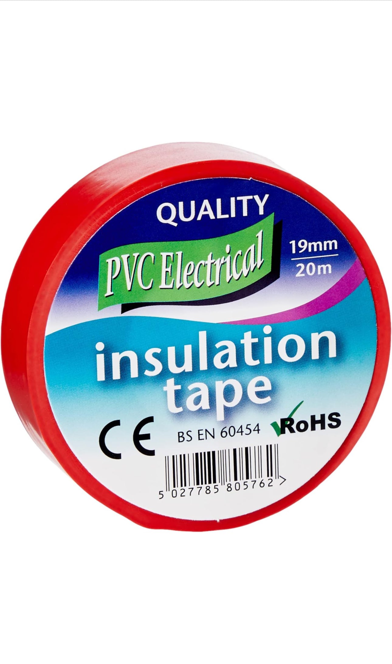 PVC ELECTRICAL INSULATION TAPE 19mm/20m Red