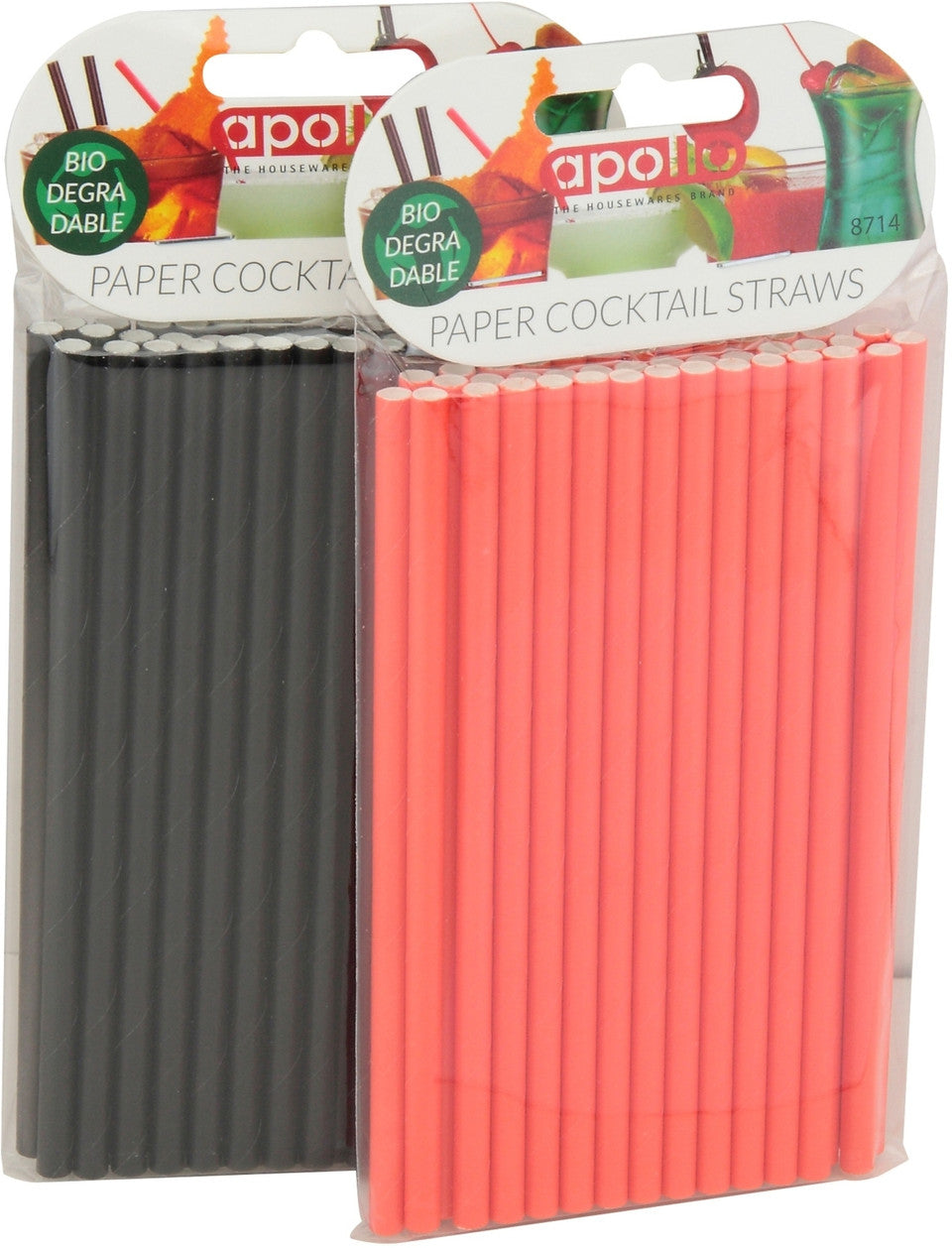 Apollo Paper Cocktail Straws Pack of 40