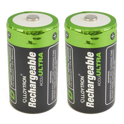 Lloytron Lot de 2 piles NIMH AccuUltra - C 3000 mAh