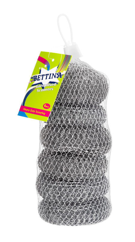 Bettina Éponges à Récurer Galvanisées, lot de 6