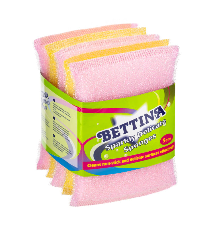 Bettina Lot de 5 tampons à récurer délicats et étincelants