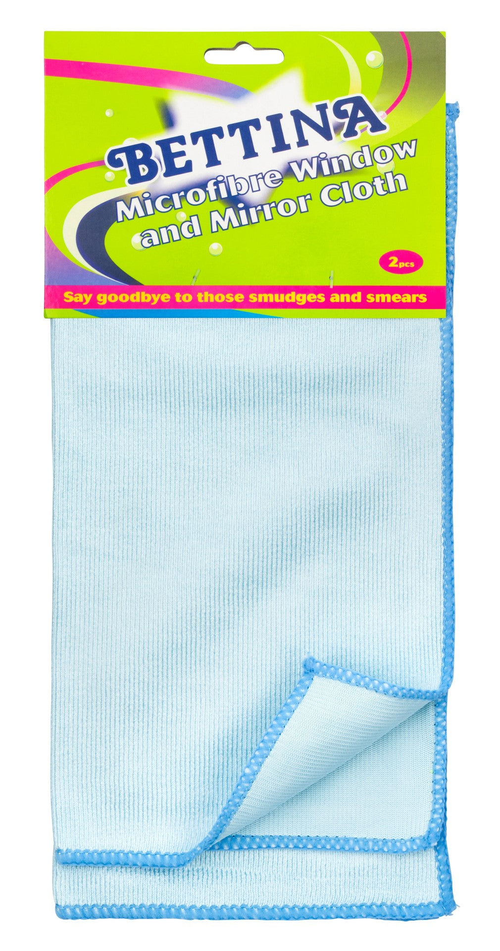 Chiffon de nettoyage microfibre Bettina 2 pièces pour vitres et miroirs