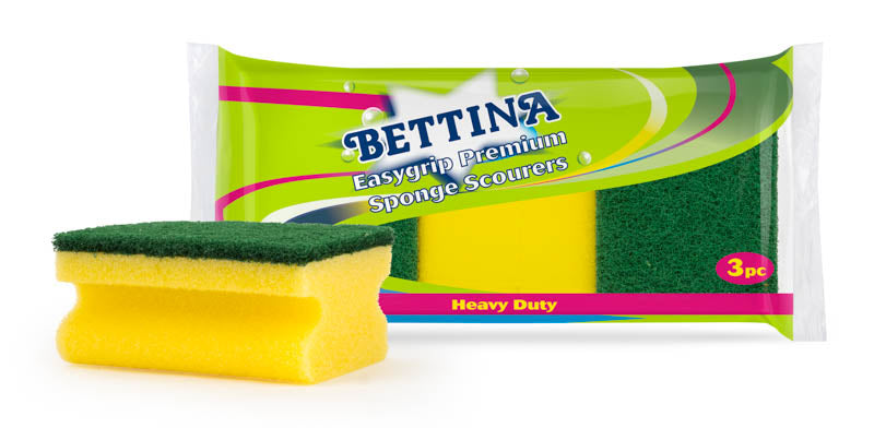 B425 Bettina 3pc Easygrip Premium Sponge Scourers