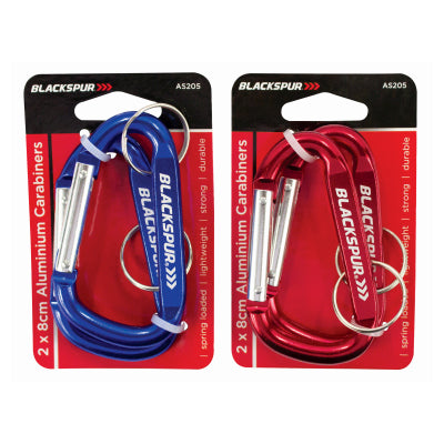 8CM 2PC CARABINERS