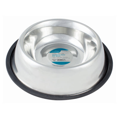 STAINLESS STEEL PET BOWL NON SLIP LARGE