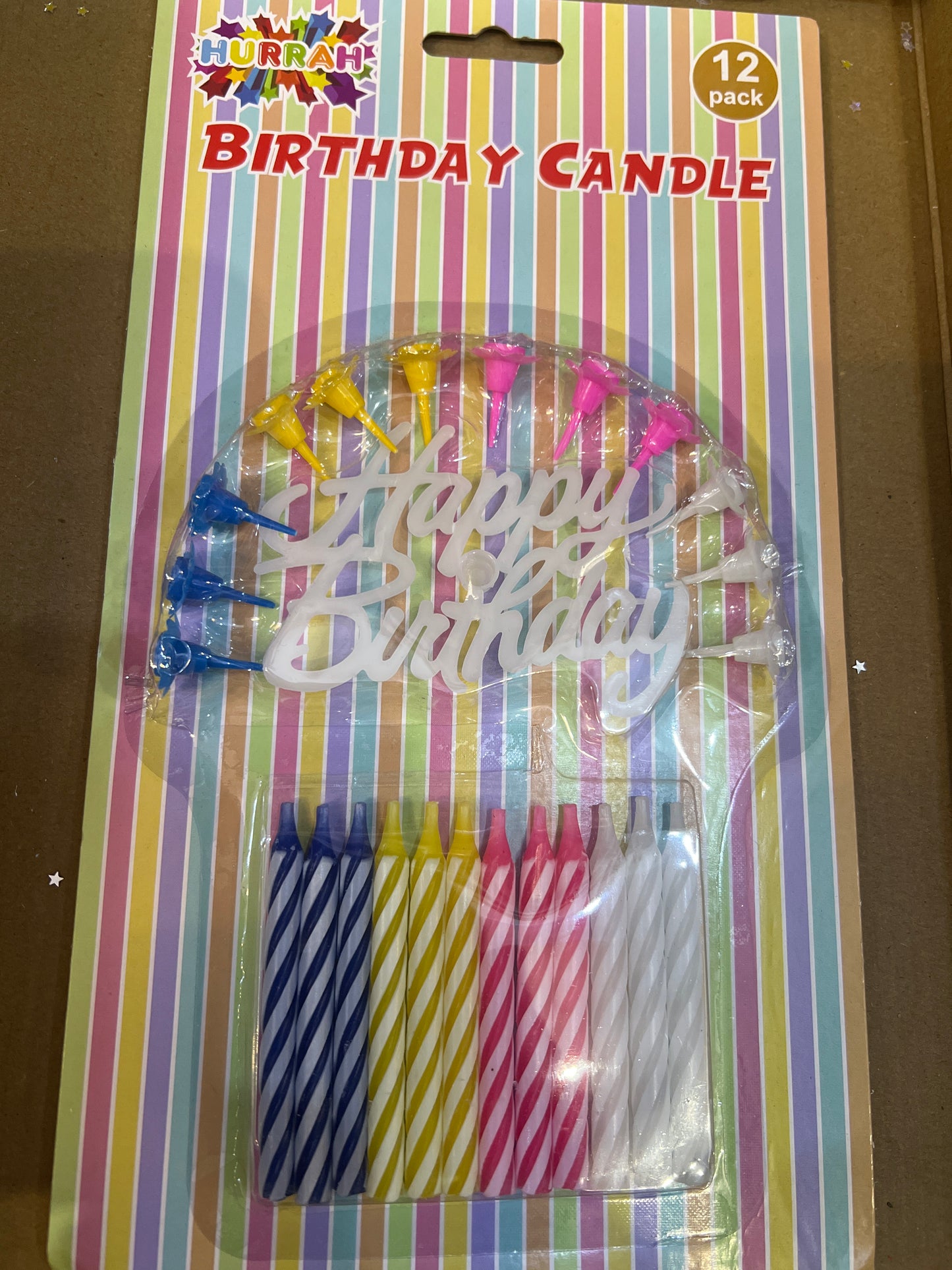 Birthday candle set Pack of 12