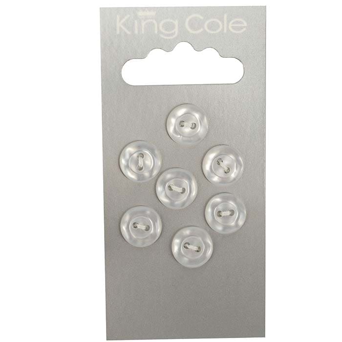 Rimmed Round Buttons – Clear (Small)