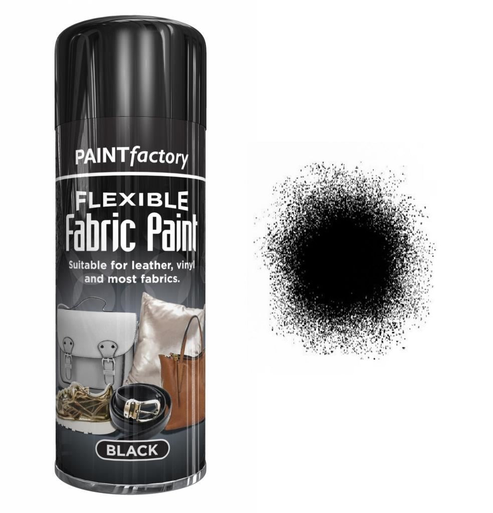 Peinture aérosol tissu noir 200 ml souple pour vêtements