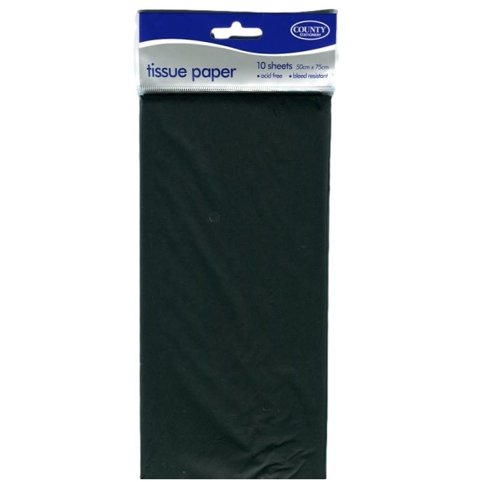 Black Tissue Paper Pack of 10 Sheets