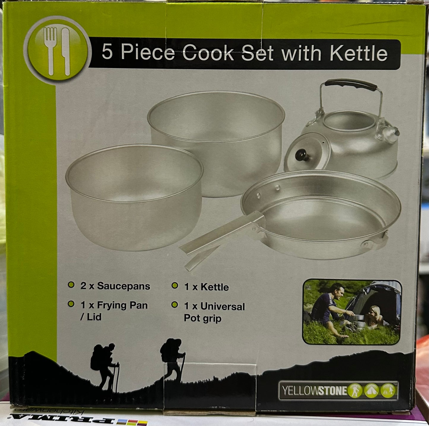 Batterie de cuisine 5 pièces avec bouilloire