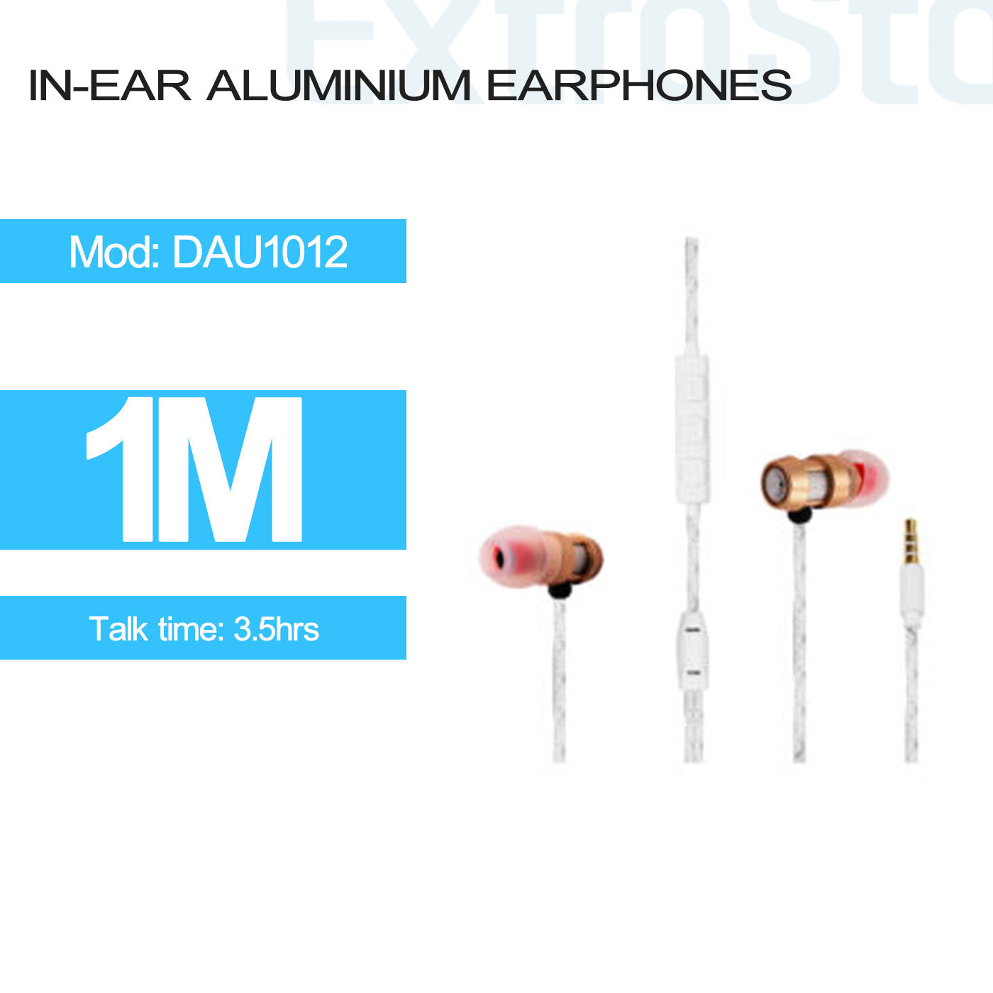 Écouteurs intra-auriculaires en aluminium Or