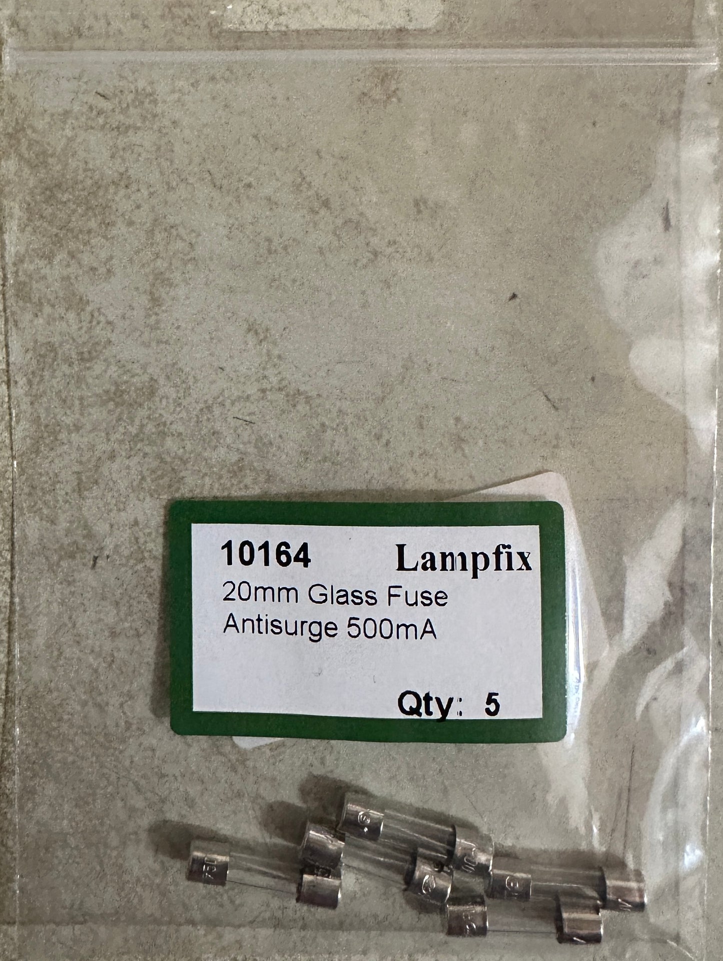 Fusible en verre 20 mm anticourt-circuit 500 mA