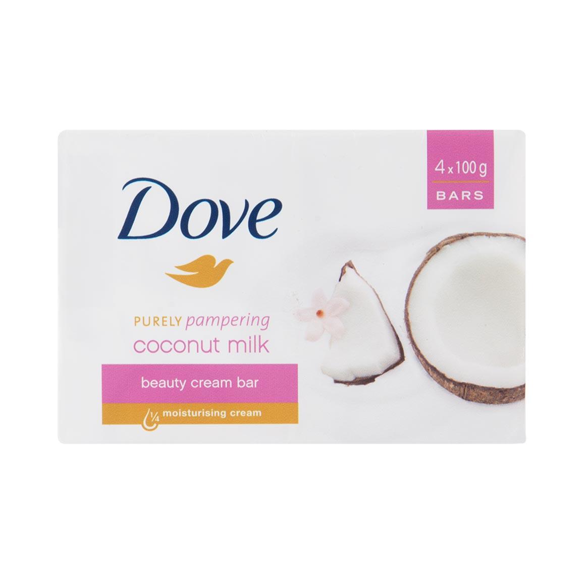 DOVE SOAP COCONUT 90G 4PCS