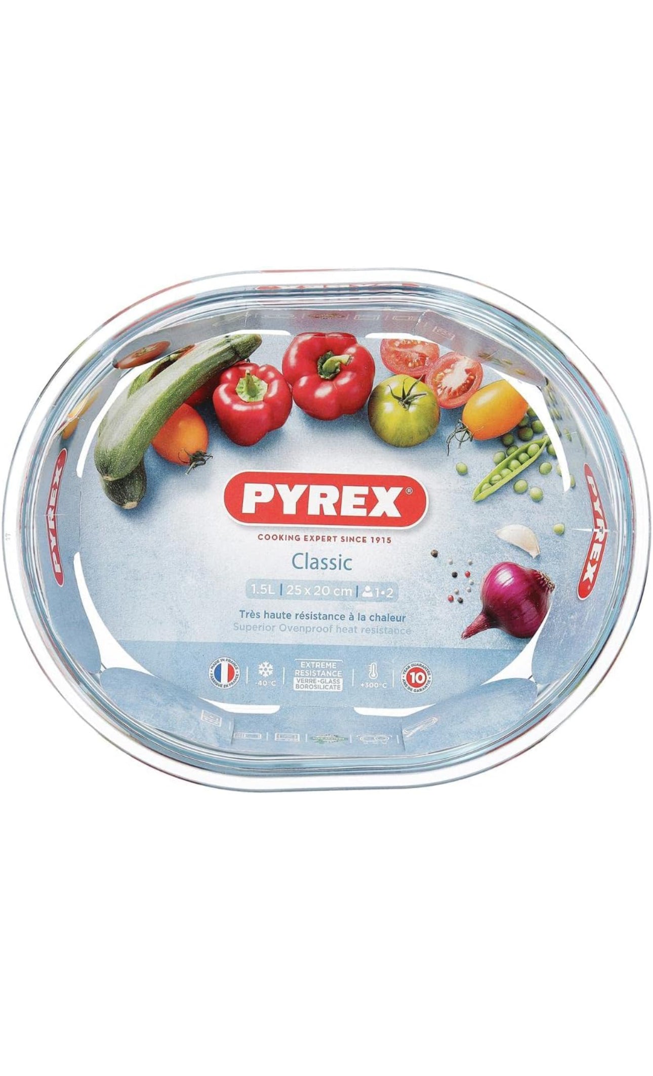 PLAT OVALE CLASSIQUE PYREX 25CM X 20CM 1.5L