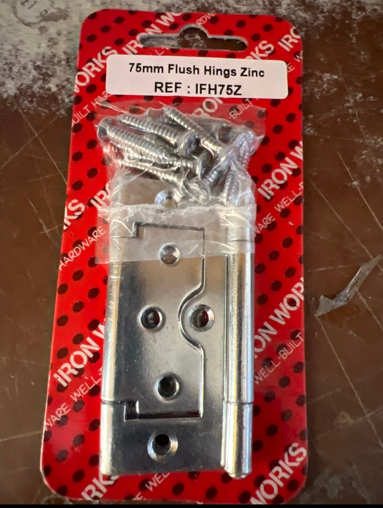 75mm IFH75Z Zinc Plated Flush Hinges (Pair)