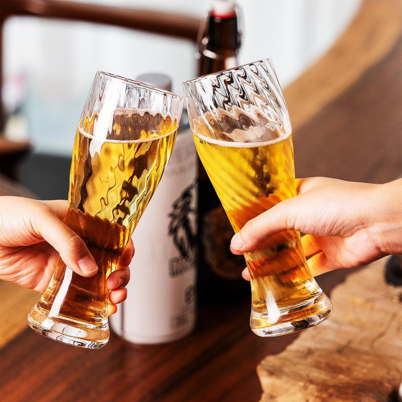 Verres à bière en cristal