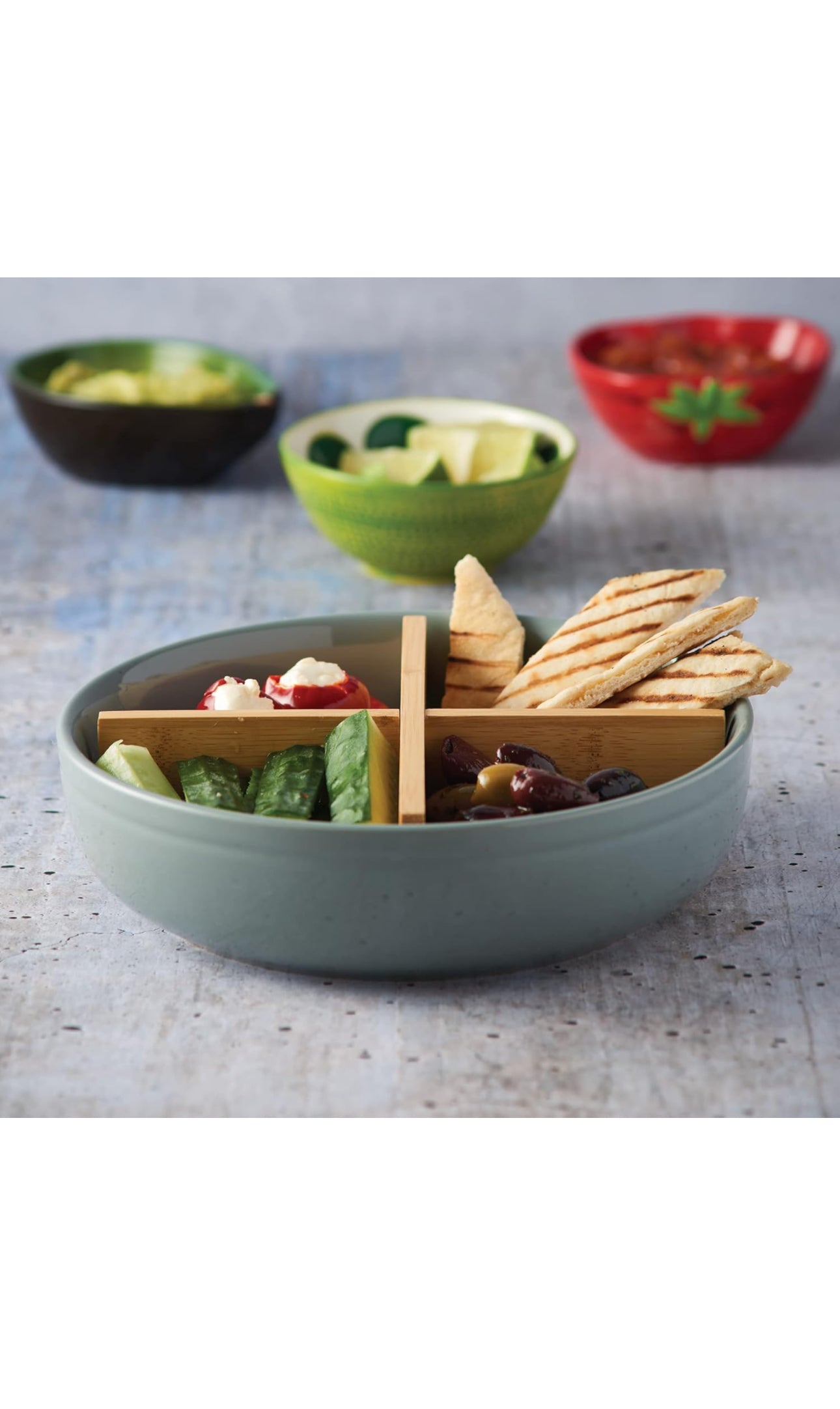 TYPHOON SERVING DISH WITH REMOVABLE DIVIDERS