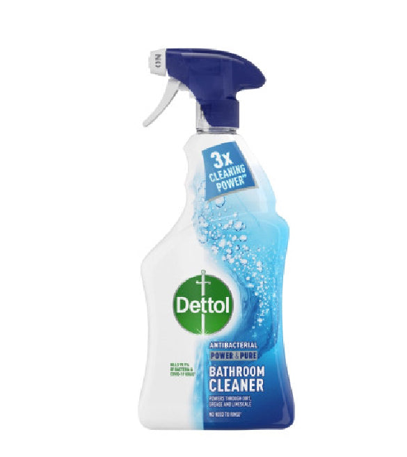 Dettol Power and Pure Nettoyant Antibactérien Salle de Bain Spray 750ml