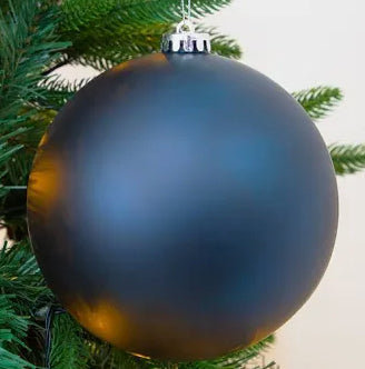 CHRISTMAS LARGE NAVY BAUBLES