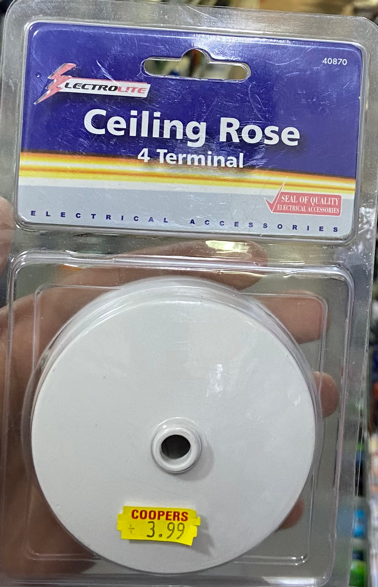ROSETTE DE PLAFOND À 4 BORNES